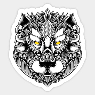 Ornate Grizzly Sticker